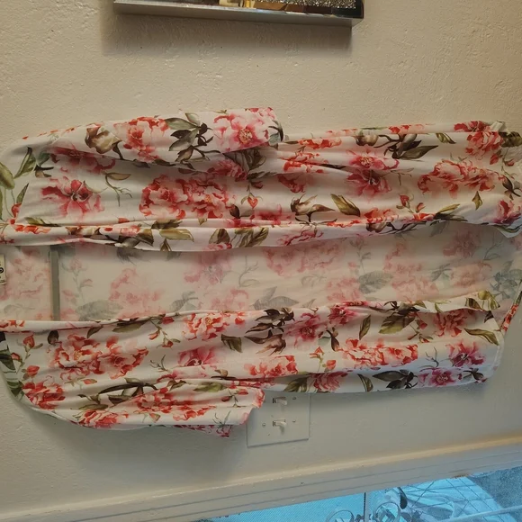 Floral Kimono Cardigan "Show Me Your MUMU" FLORAL MULTICOLORED PLUS SIZE - Picture 4 of 10